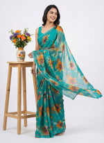 Load image into Gallery viewer, High Quality Garden Vareli Printed Nara Chiffon Saree
