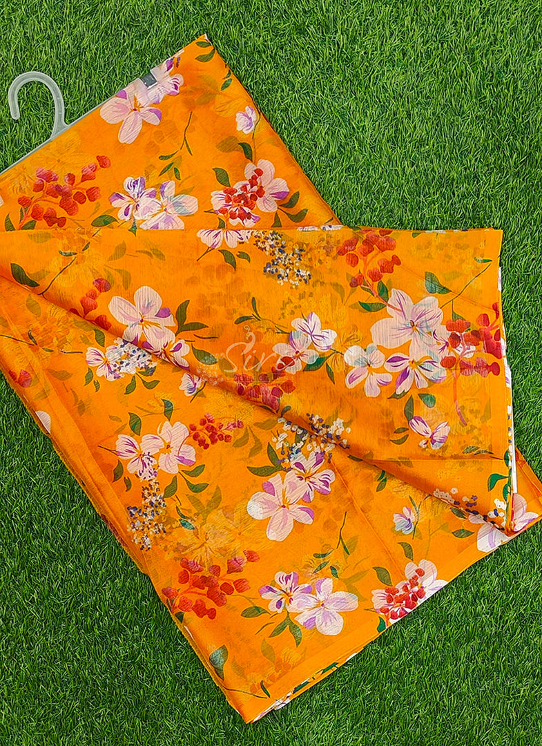 High Quality Garden Vareli Printed Nara Chiffon Saree