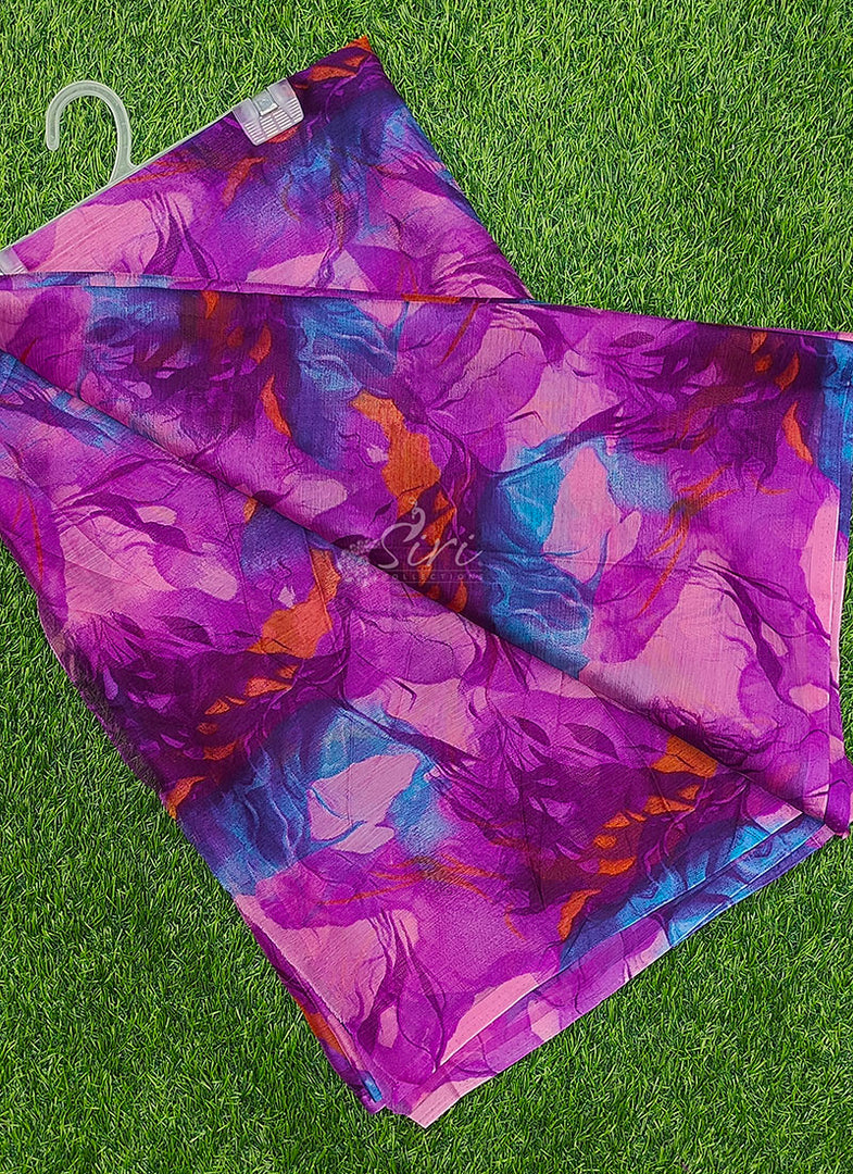 High Quality Garden Vareli Printed Nara Chiffon Saree