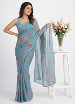 Load image into Gallery viewer, High Quality Garden Vareli Printed Nara Chiffon Saree