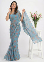 Load image into Gallery viewer, High Quality Garden Vareli Printed Nara Chiffon Saree