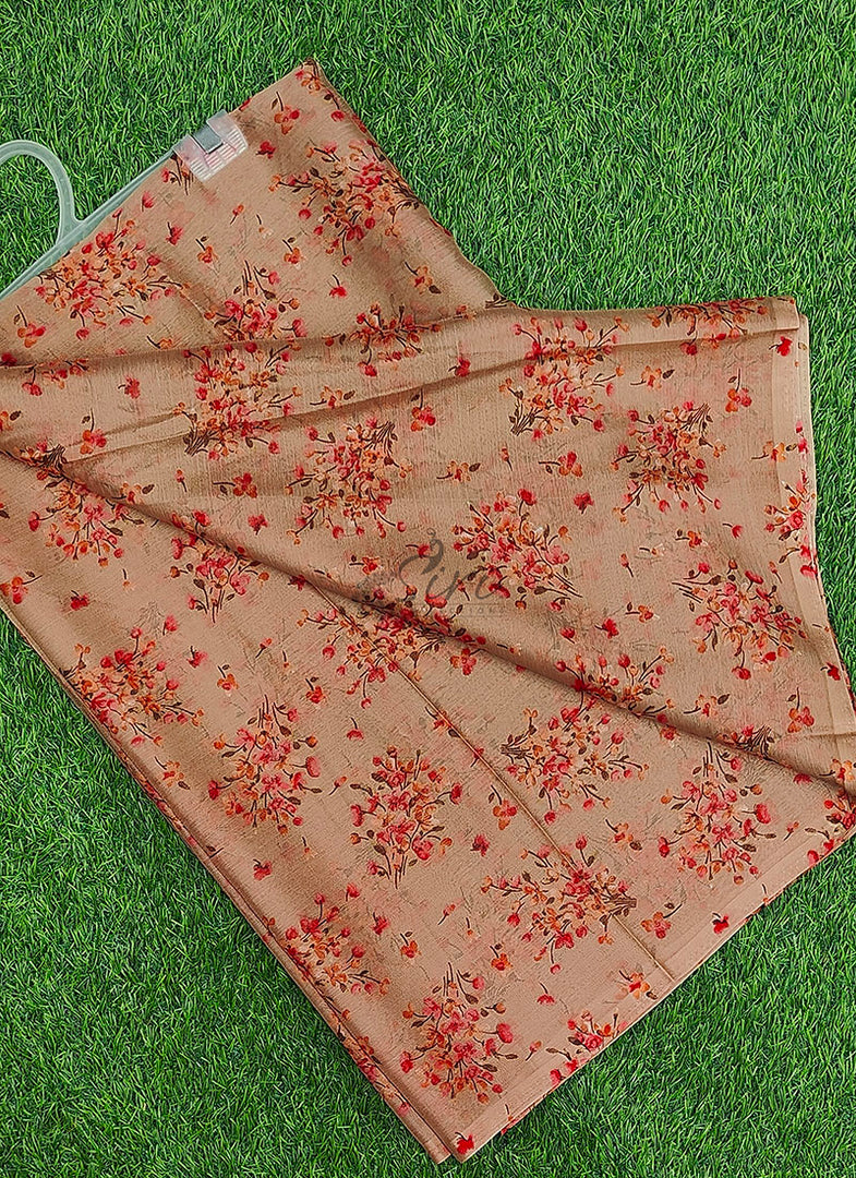 High Quality Garden Vareli Printed Nara Chiffon Saree