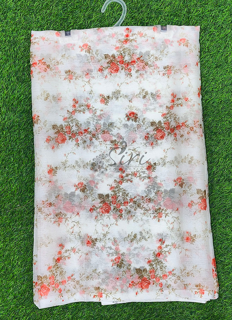 High Quality Garden Vareli Printed Nara Chiffon Saree