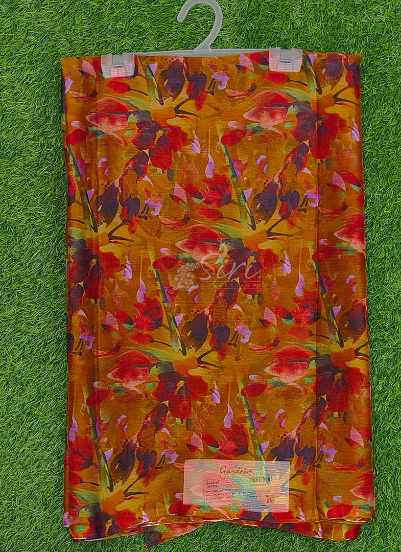 High Quality Garden Vareli Printed Nara Chiffon Saree