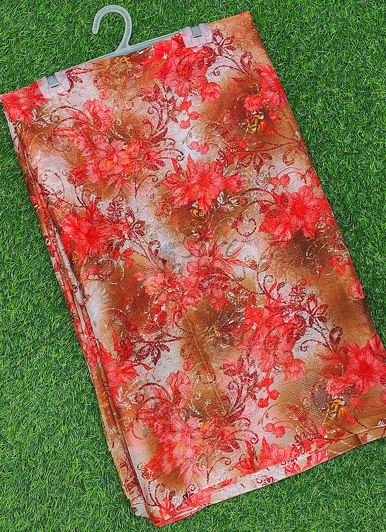 High Quality Garden Vareli Printed Nara Chiffon Saree