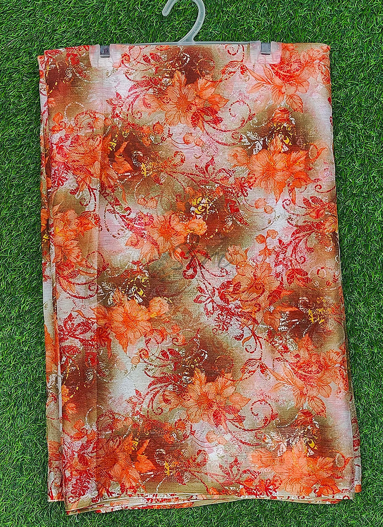 High Quality Garden Vareli Printed Nara Chiffon Saree