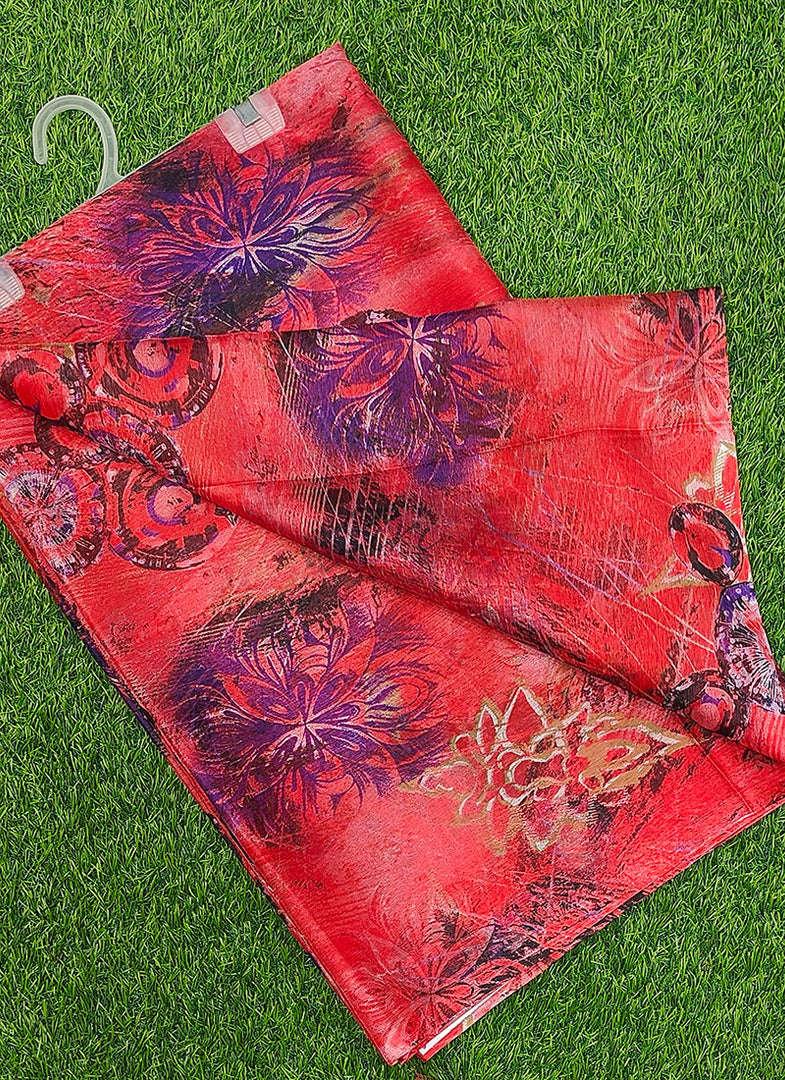 High Quality Garden Vareli Printed Nara Chiffon Saree