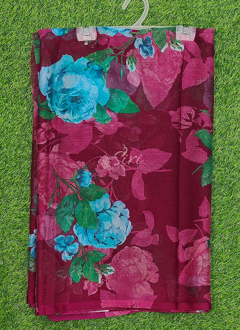 High Quality Garden Vareli Printed Nara Chiffon Saree