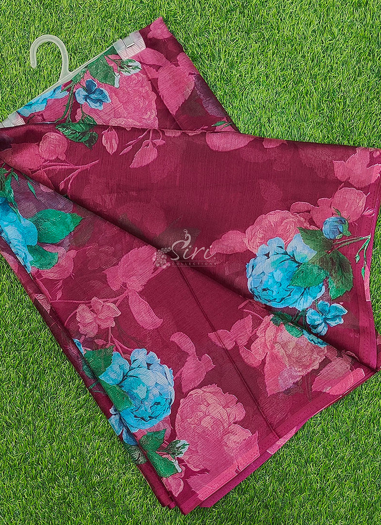 High Quality Garden Vareli Printed Nara Chiffon Saree