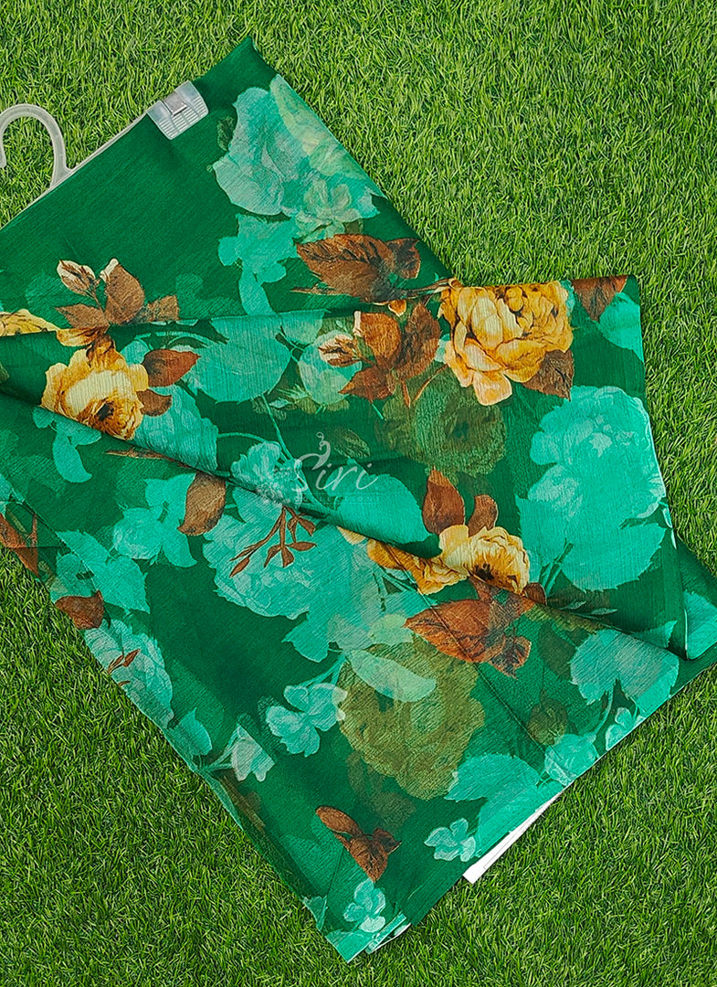 High Quality Garden Vareli Printed Nara Chiffon Saree