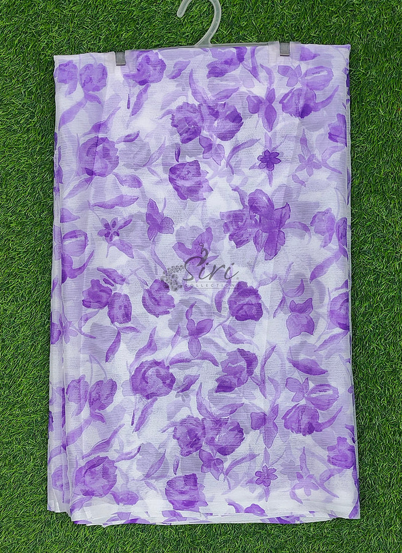 High Quality Garden Vareli Printed Nara Chiffon Saree