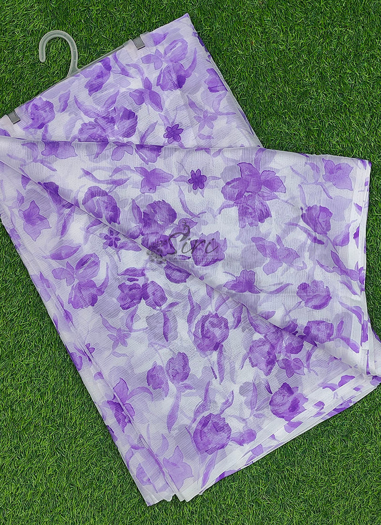 High Quality Garden Vareli Printed Nara Chiffon Saree