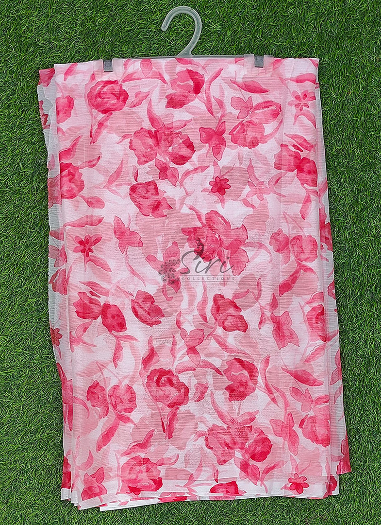 High Quality Garden Vareli Printed Nara Chiffon Saree