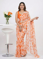 Load image into Gallery viewer, High Quality Garden Vareli Printed Nara Chiffon Saree