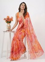 Load image into Gallery viewer, High Quality Garden Vareli Printed Nara Chiffon Saree