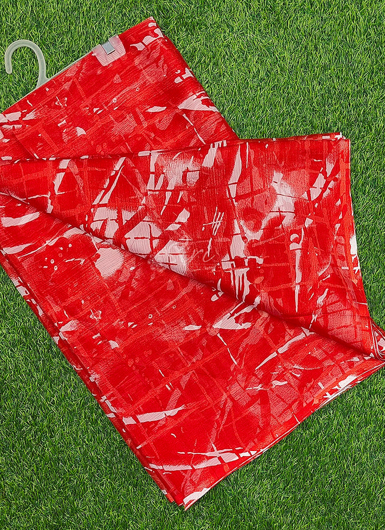 High Quality Garden Vareli Printed Nara Chiffon Saree