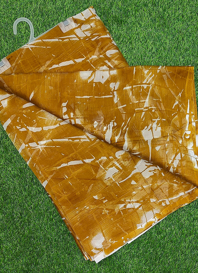 High Quality Garden Vareli Printed Nara Chiffon Saree