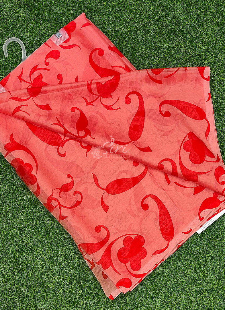 High Quality Garden Vareli Printed Nara Chiffon Saree