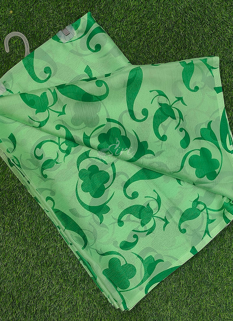 High Quality Garden Vareli Printed Nara Chiffon Saree