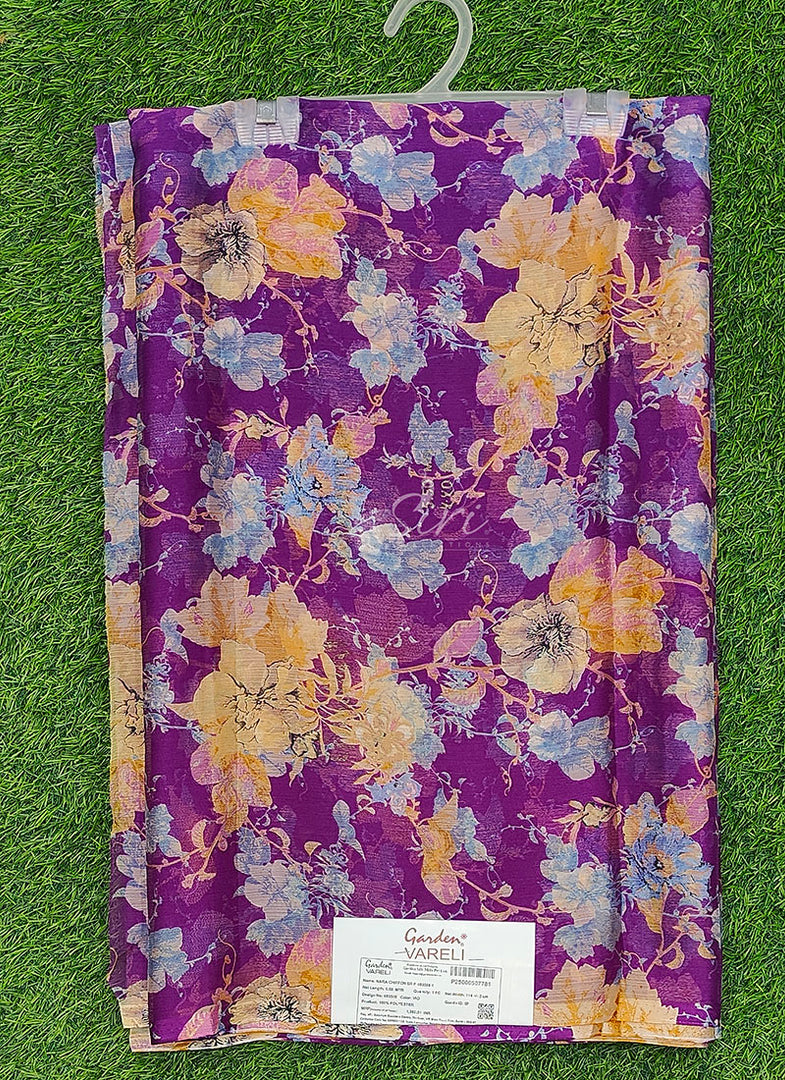 High Quality Garden Vareli Printed Nara Chiffon Saree
