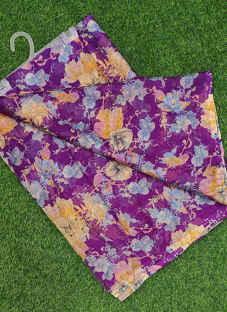 High Quality Garden Vareli Printed Nara Chiffon Saree