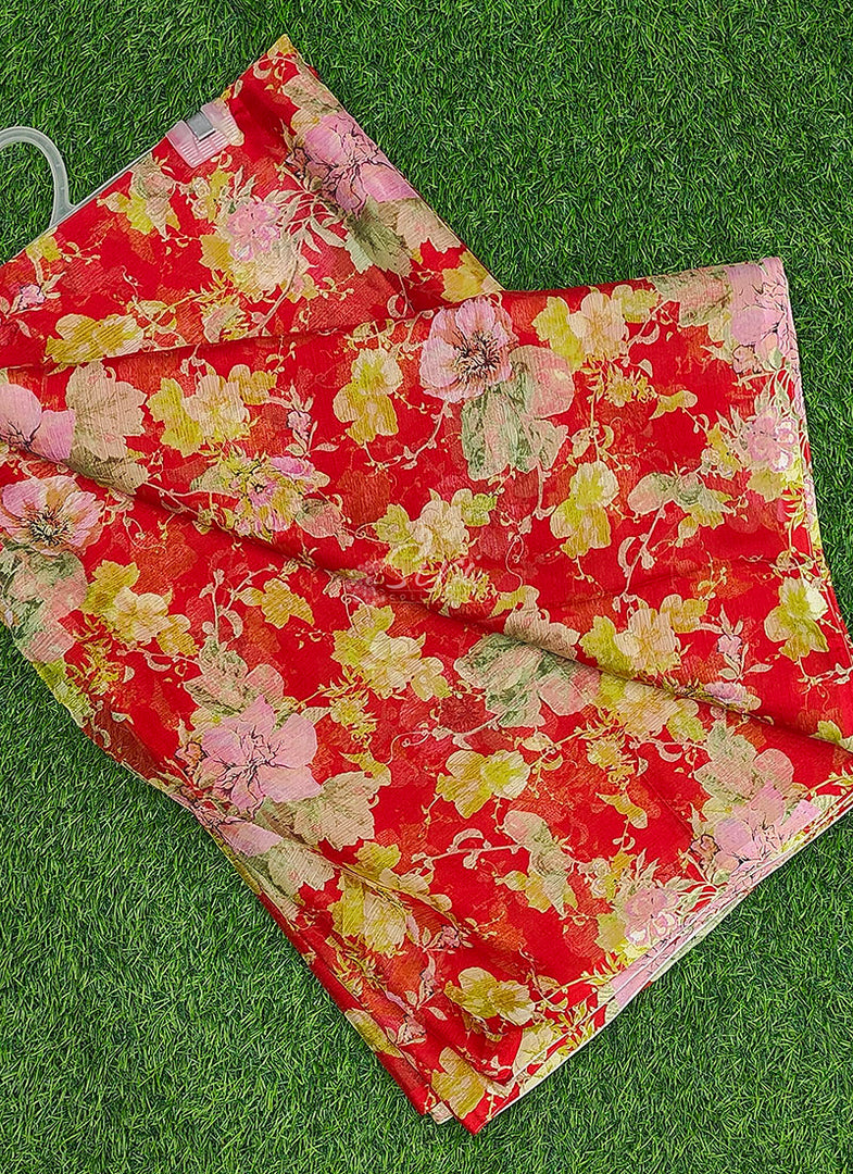 High Quality Garden Vareli Printed Nara Chiffon Saree