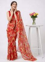 Load image into Gallery viewer, High Quality Garden Vareli Printed Nara Chiffon Saree