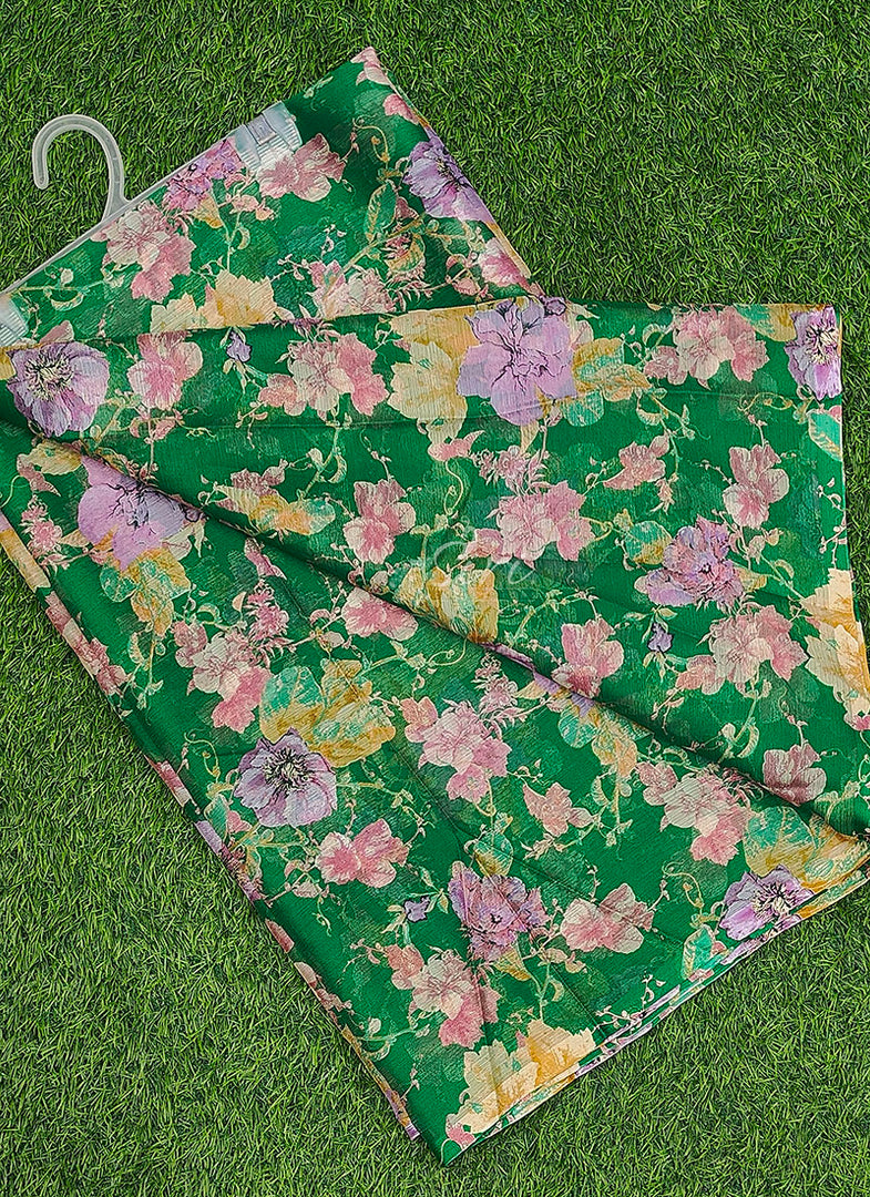 High Quality Garden Vareli Printed Nara Chiffon Saree