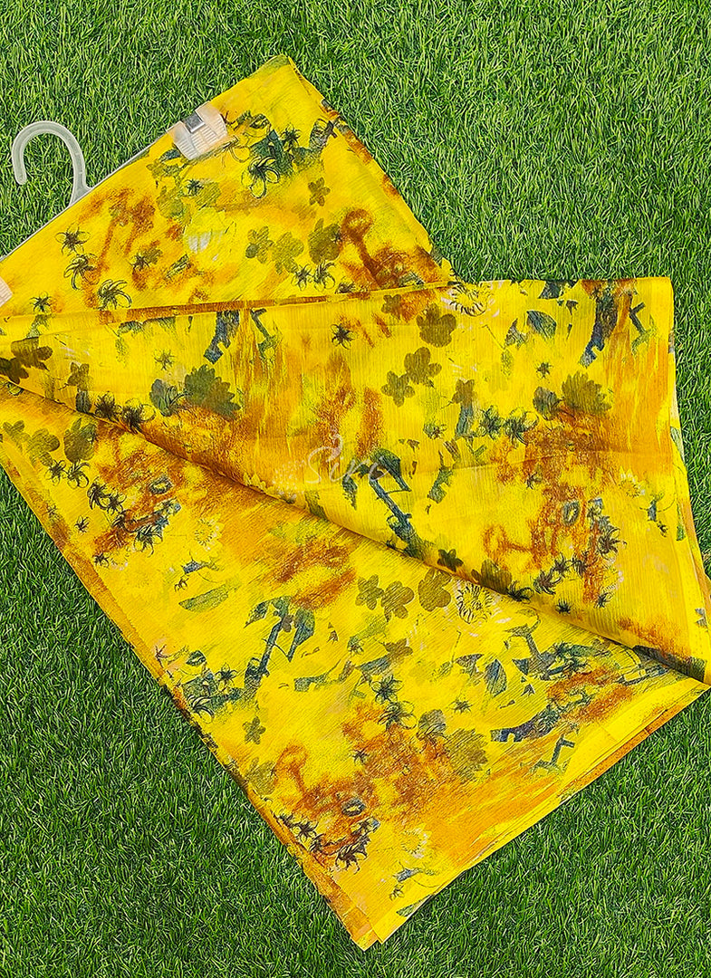 High Quality Garden Vareli Printed Nara Chiffon Saree