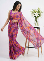 Load image into Gallery viewer, High Quality Garden Vareli Printed Nara Chiffon Saree