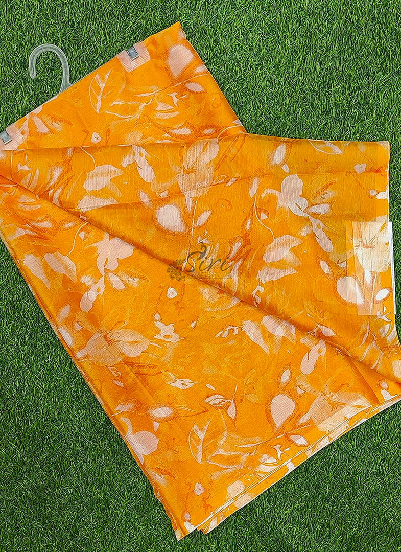 High Quality Garden Vareli Printed Nara Chiffon Saree