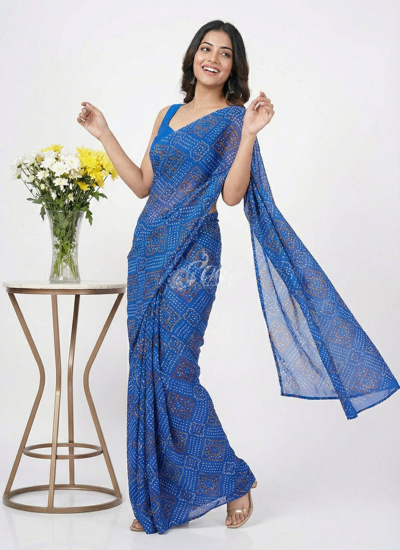 High Quality Garden Vareli Printed Nara Chiffon Saree