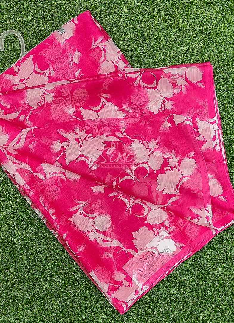 High Quality Garden Vareli Printed Nara Chiffon Saree