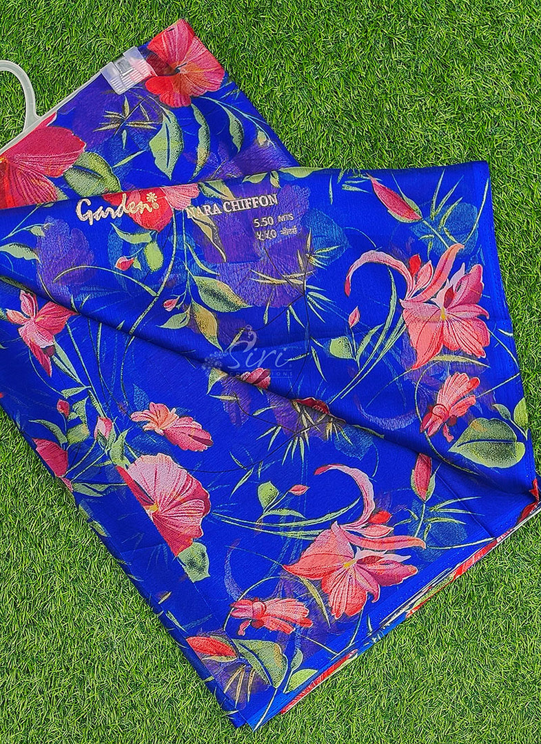 High Quality Garden Vareli Printed Nara Chiffon Saree