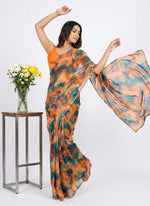 Load image into Gallery viewer, High Quality Garden Vareli Printed Nara Chiffon Saree