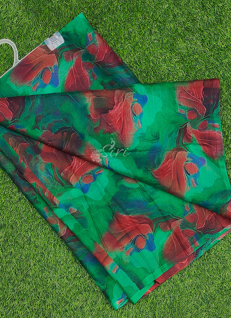 High Quality Garden Vareli Printed Nara Chiffon Saree