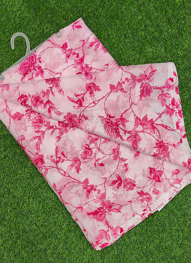 High Quality Garden Vareli Printed Nara Chiffon Saree