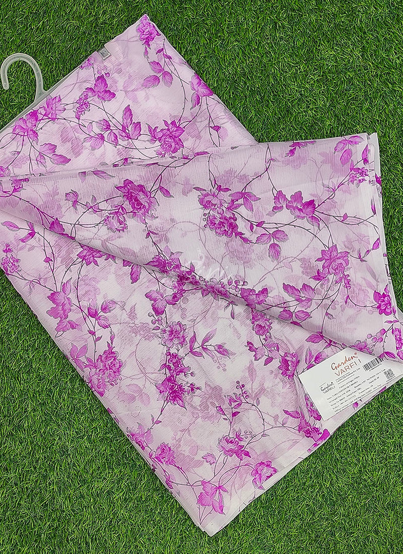 High Quality Garden Vareli Printed Nara Chiffon Saree