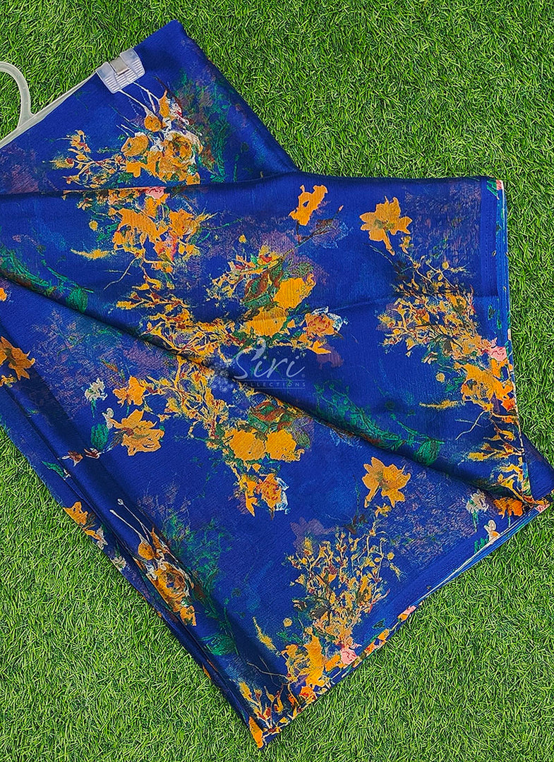 High Quality Garden Vareli Printed Nara Chiffon Saree