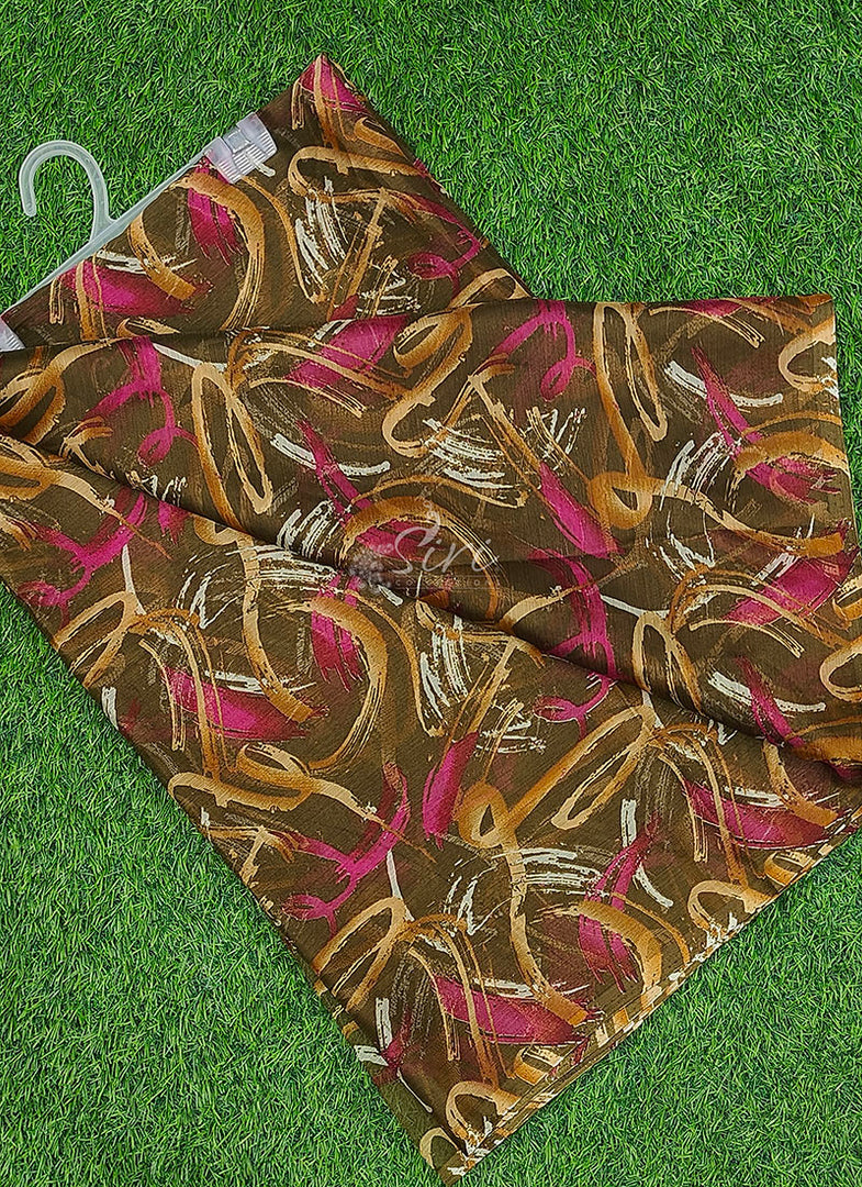 High Quality Garden Vareli Printed Nara Chiffon Saree