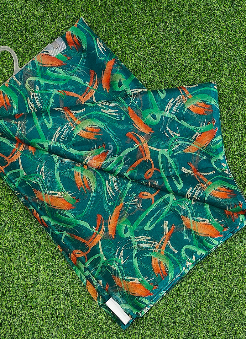 High Quality Garden Vareli Printed Nara Chiffon Saree