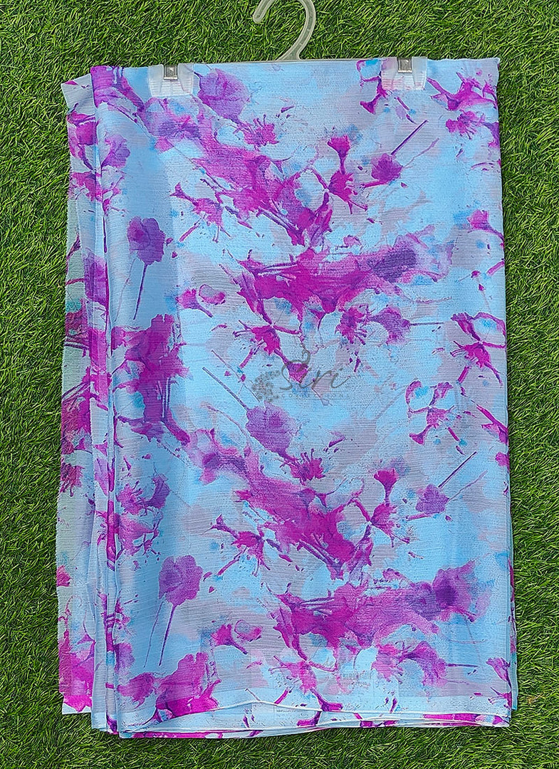 High Quality Garden Vareli Printed Nara Chiffon Saree