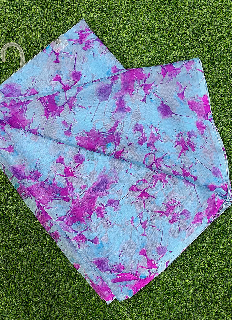 High Quality Garden Vareli Printed Nara Chiffon Saree