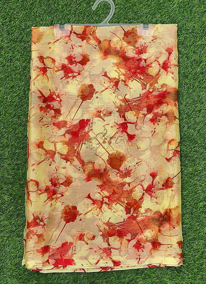 High Quality Garden Vareli Printed Nara Chiffon Saree