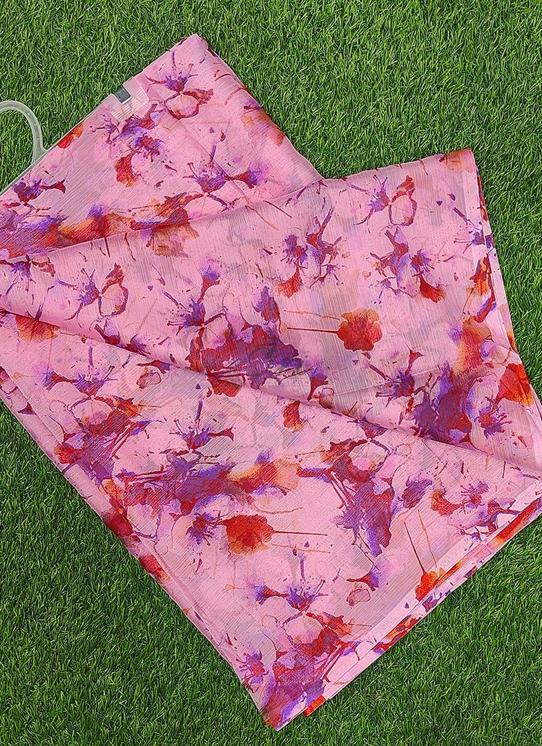 High Quality Garden Vareli Printed Nara Chiffon Saree