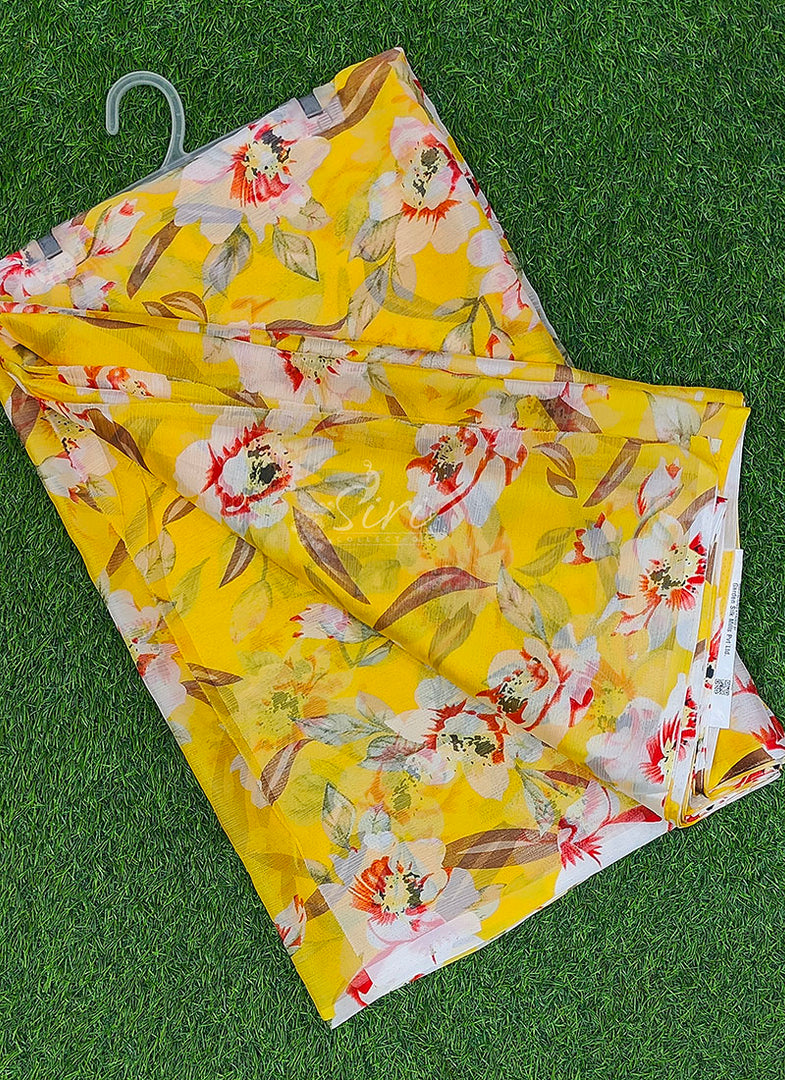 High Quality Garden Vareli Printed Nara Chiffon Saree