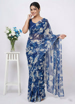 Load image into Gallery viewer, High Quality Garden Vareli Printed Nara Chiffon Saree