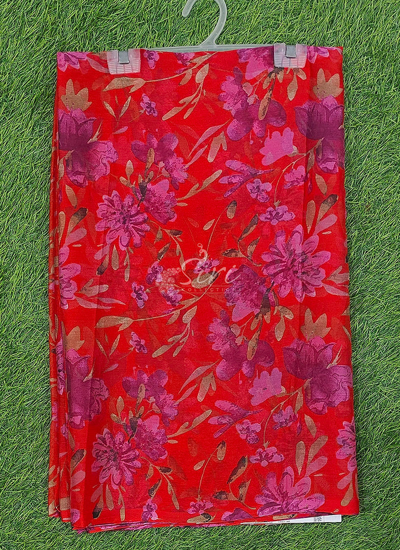 High Quality Garden Vareli Printed Nara Chiffon Saree