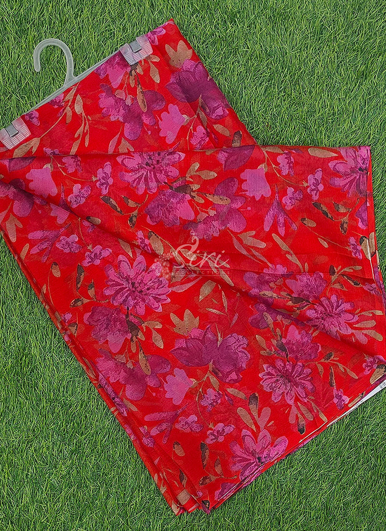 High Quality Garden Vareli Printed Nara Chiffon Saree