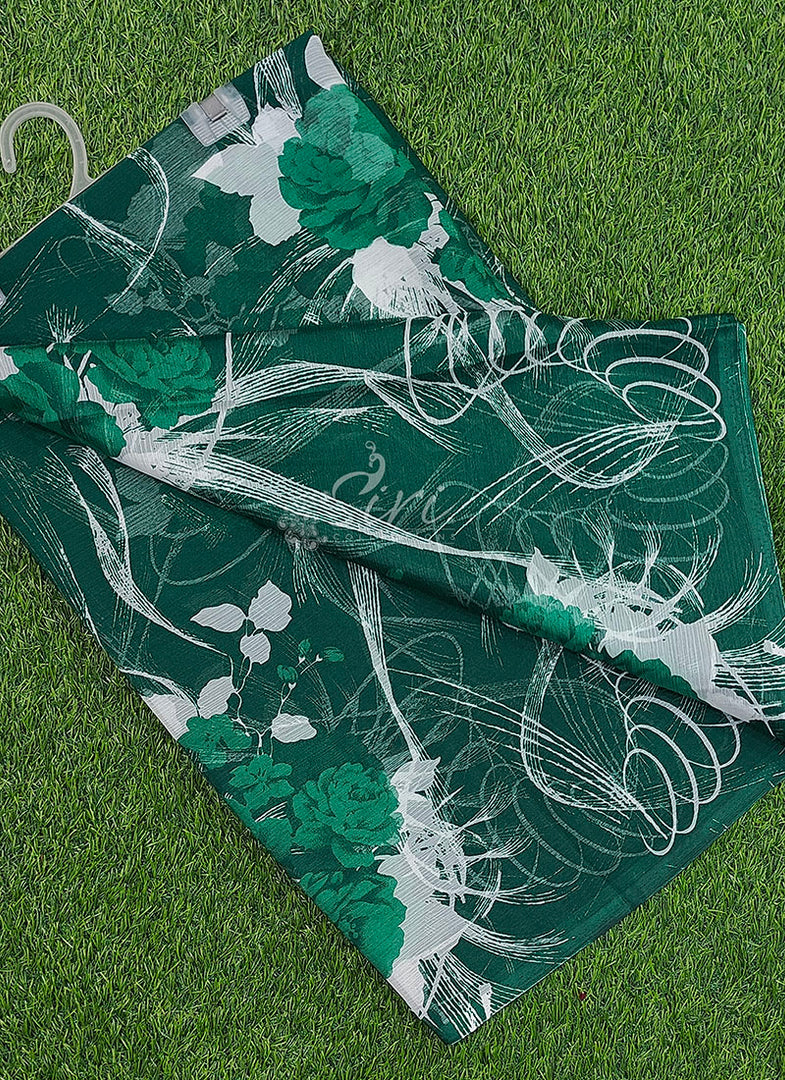 High Quality Garden Vareli Printed Nara Chiffon Saree